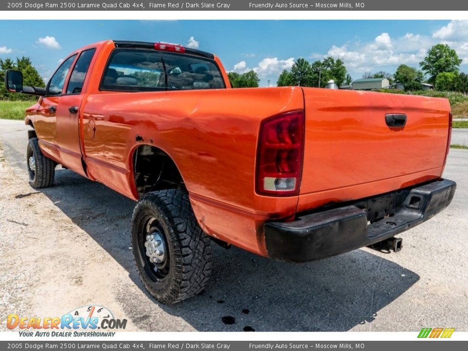 2005 Dodge Ram 2500 Laramie Quad Cab 4x4 Flame Red / Dark Slate Gray Photo #6