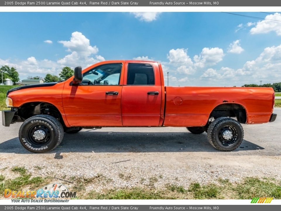 2005 Dodge Ram 2500 Laramie Quad Cab 4x4 Flame Red / Dark Slate Gray Photo #7