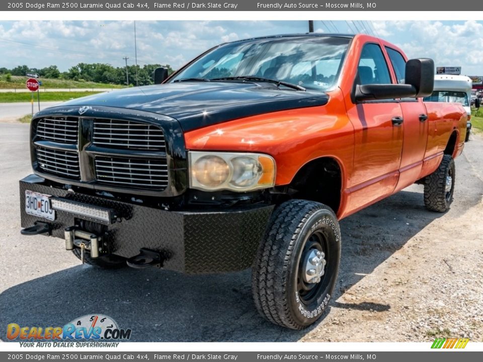 2005 Dodge Ram 2500 Laramie Quad Cab 4x4 Flame Red / Dark Slate Gray Photo #8