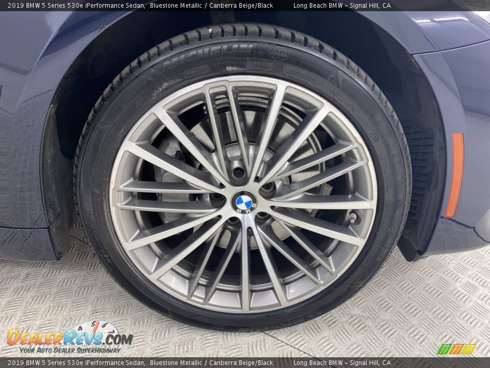2019 BMW 5 Series 530e iPerformance Sedan Bluestone Metallic / Canberra Beige/Black Photo #6
