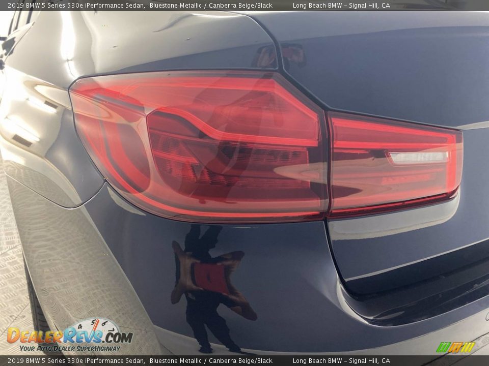 2019 BMW 5 Series 530e iPerformance Sedan Bluestone Metallic / Canberra Beige/Black Photo #9