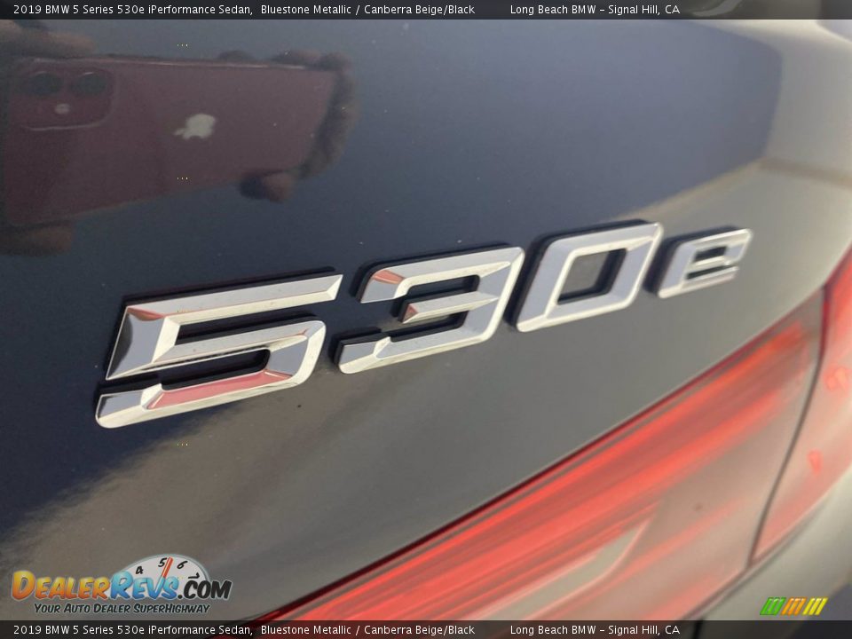 2019 BMW 5 Series 530e iPerformance Sedan Bluestone Metallic / Canberra Beige/Black Photo #11
