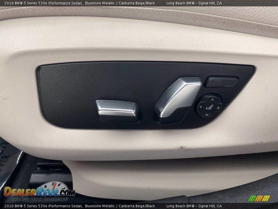 2019 BMW 5 Series 530e iPerformance Sedan Bluestone Metallic / Canberra Beige/Black Photo #15