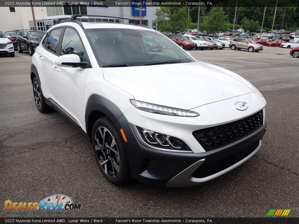 2022 Hyundai Kona Limited AWD Lunar White / Black Photo #3