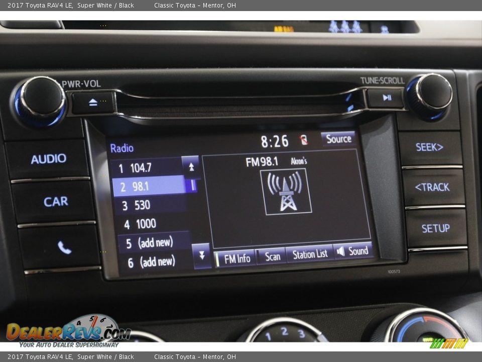 2017 Toyota RAV4 LE Super White / Black Photo #10