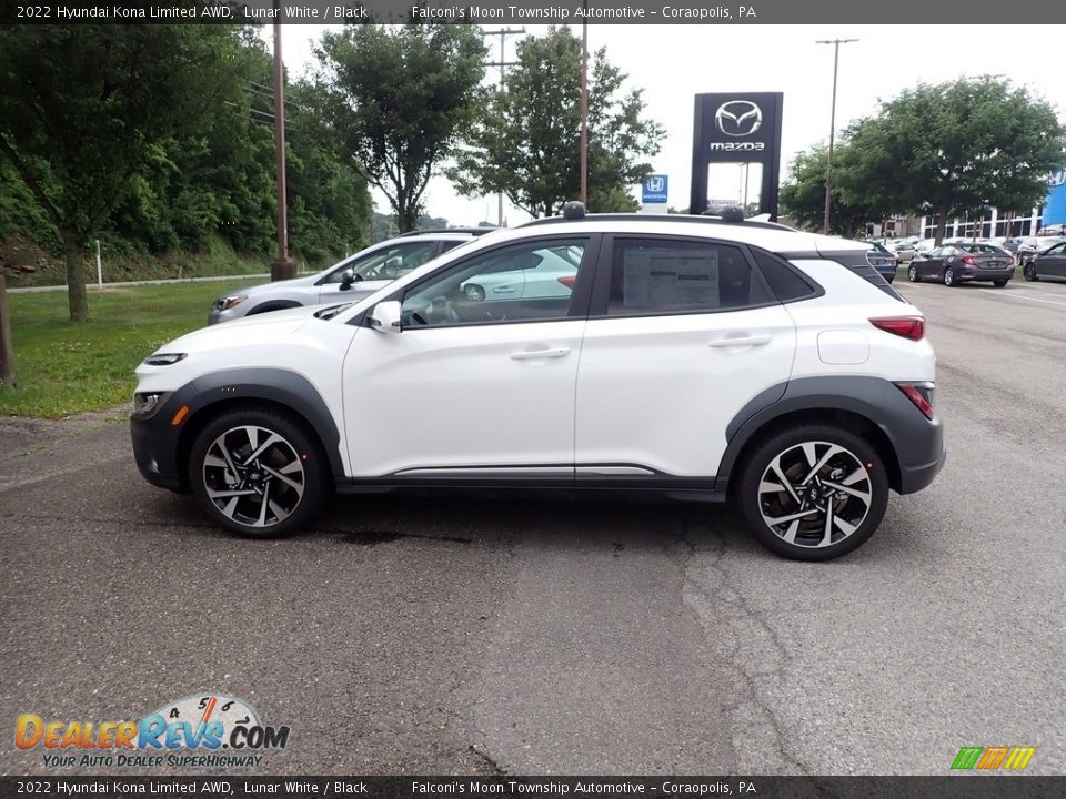 2022 Hyundai Kona Limited AWD Lunar White / Black Photo #6