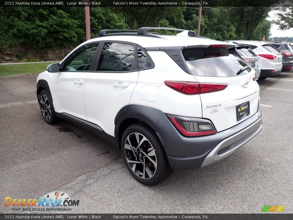 2022 Hyundai Kona Limited AWD Lunar White / Black Photo #7