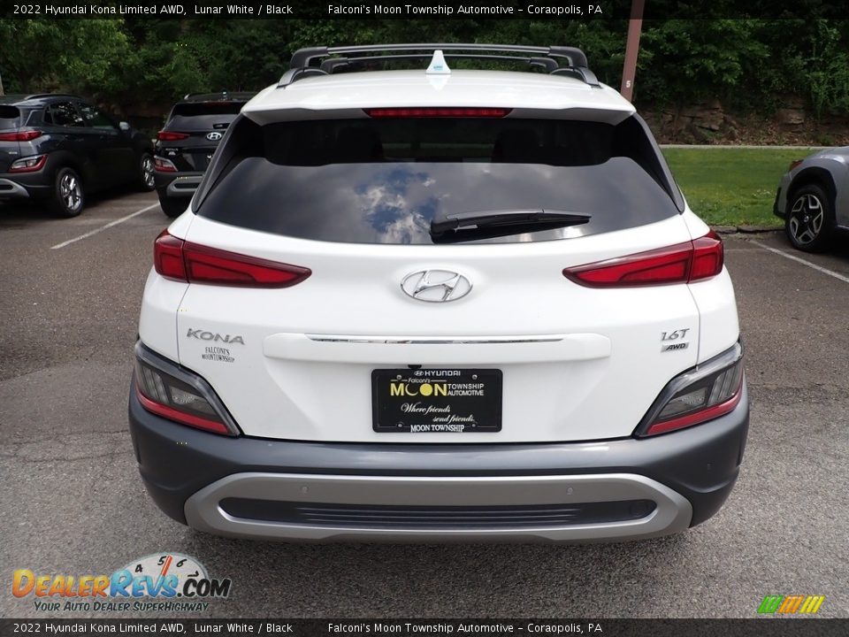 2022 Hyundai Kona Limited AWD Lunar White / Black Photo #8