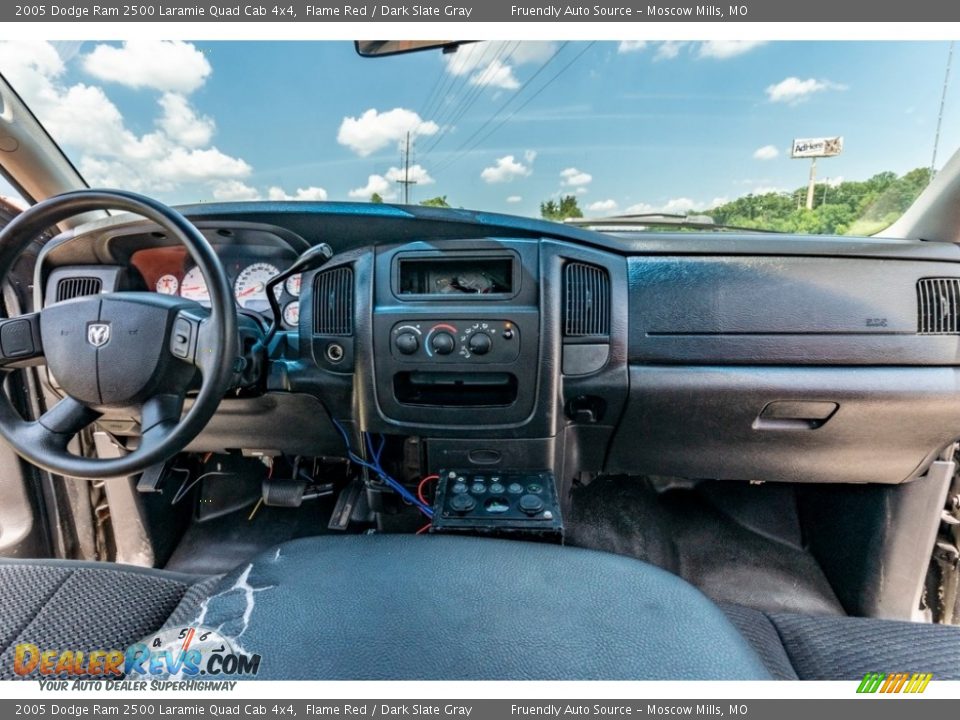 2005 Dodge Ram 2500 Laramie Quad Cab 4x4 Flame Red / Dark Slate Gray Photo #33