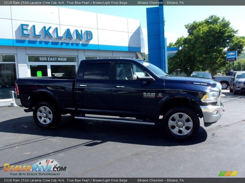 2018 Ram 2500 Laramie Crew Cab 4x4 True Blue Pearl / Brown/Light Frost Beige Photo #1