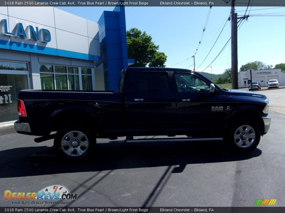 2018 Ram 2500 Laramie Crew Cab 4x4 True Blue Pearl / Brown/Light Frost Beige Photo #2