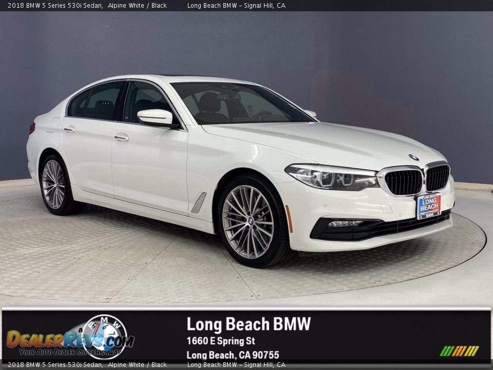 2018 BMW 5 Series 530i Sedan Alpine White / Black Photo #1