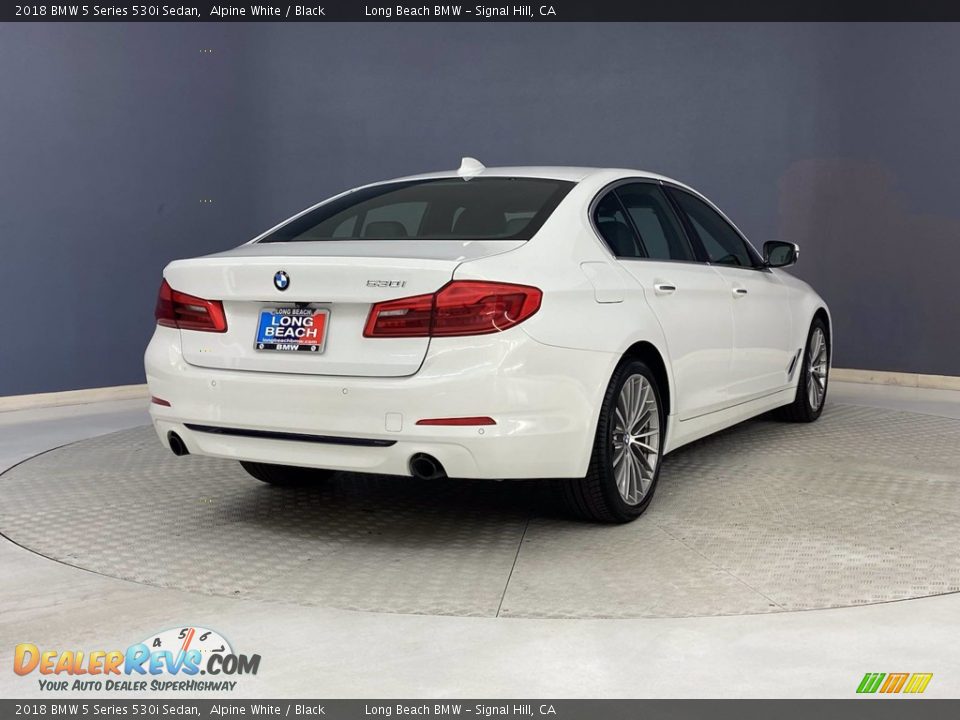 2018 BMW 5 Series 530i Sedan Alpine White / Black Photo #5