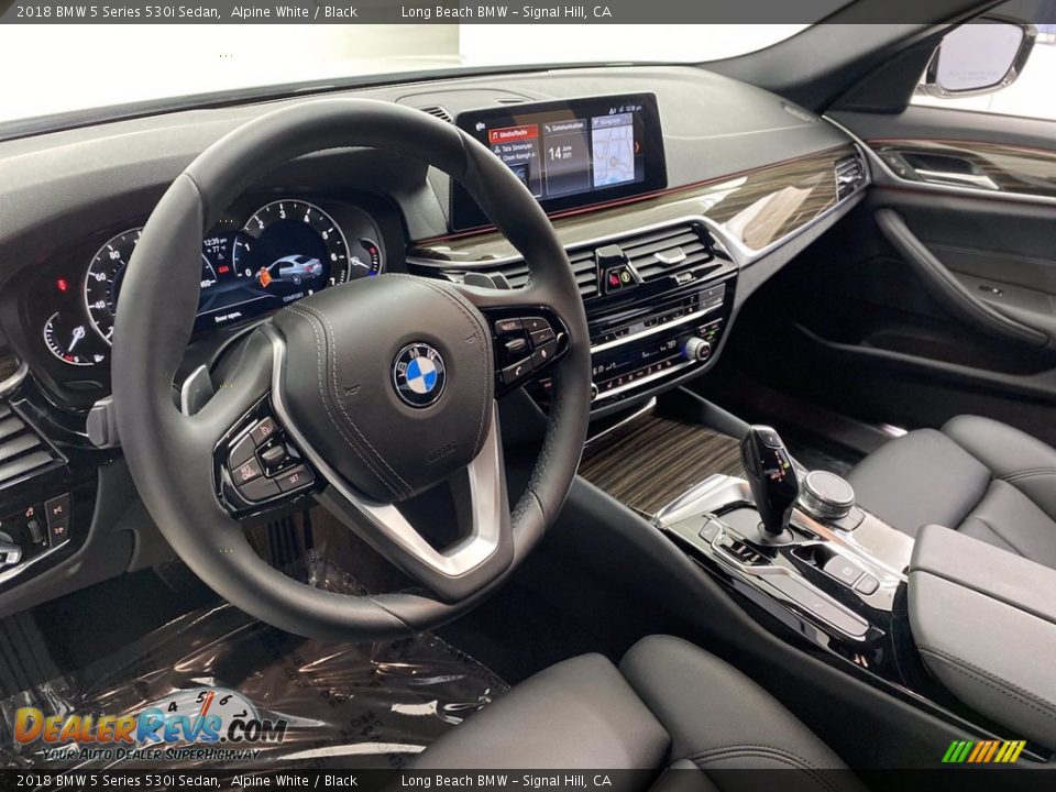 2018 BMW 5 Series 530i Sedan Alpine White / Black Photo #16
