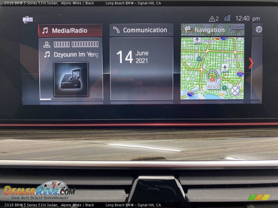 2018 BMW 5 Series 530i Sedan Alpine White / Black Photo #23