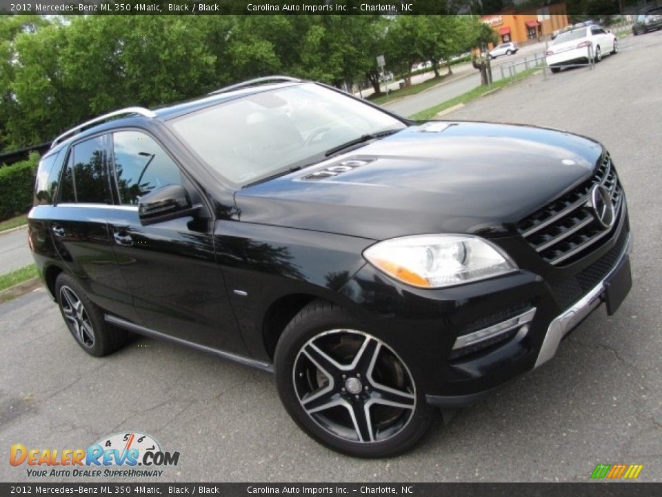 2012 Mercedes-Benz ML 350 4Matic Black / Black Photo #3