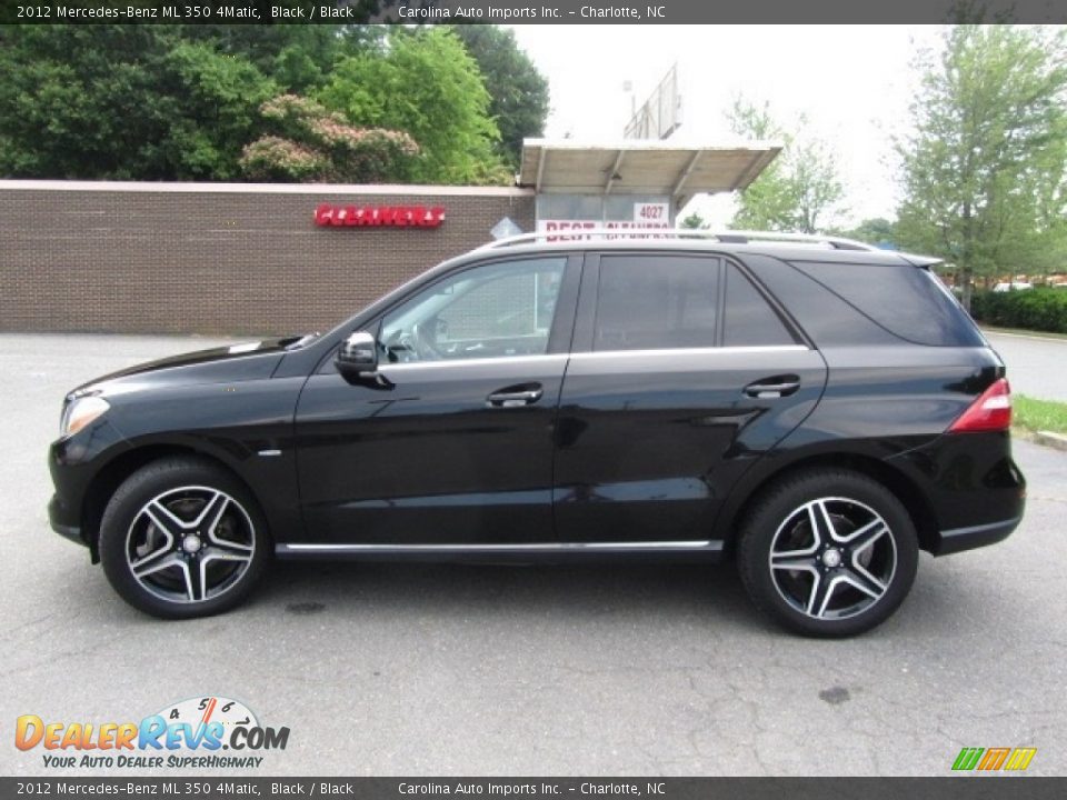 2012 Mercedes-Benz ML 350 4Matic Black / Black Photo #7