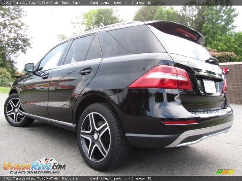 2012 Mercedes-Benz ML 350 4Matic Black / Black Photo #8