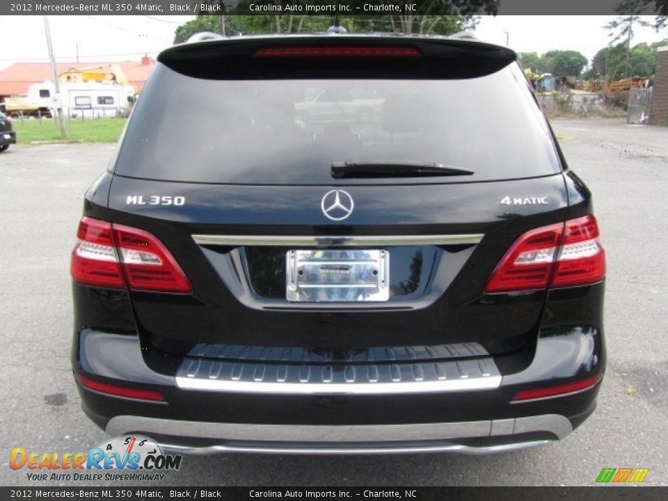 2012 Mercedes-Benz ML 350 4Matic Black / Black Photo #9