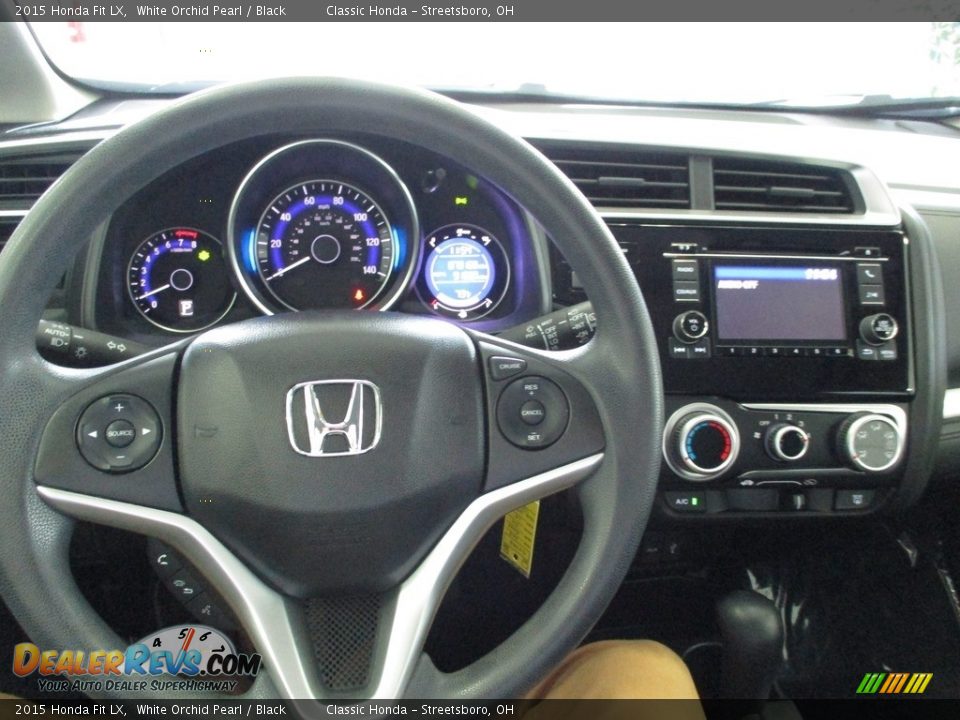 2015 Honda Fit LX White Orchid Pearl / Black Photo #25