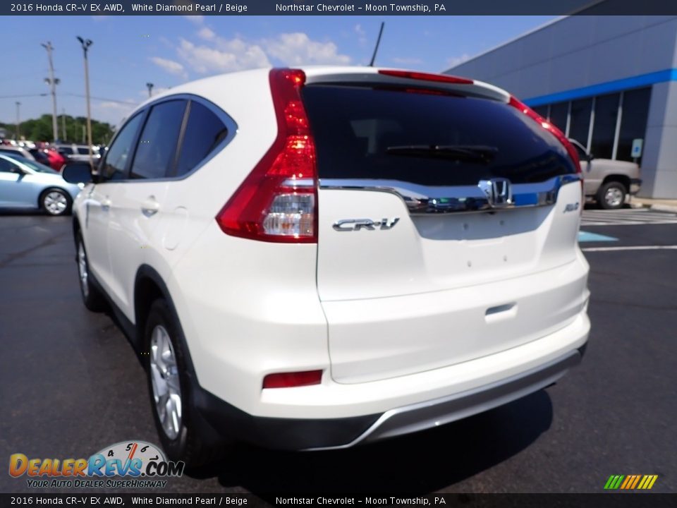 2016 Honda CR-V EX AWD White Diamond Pearl / Beige Photo #5