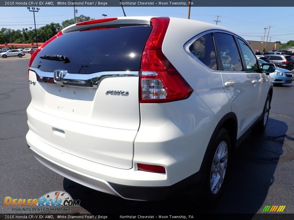 2016 Honda CR-V EX AWD White Diamond Pearl / Beige Photo #8