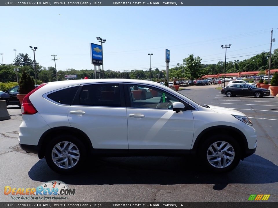 2016 Honda CR-V EX AWD White Diamond Pearl / Beige Photo #10