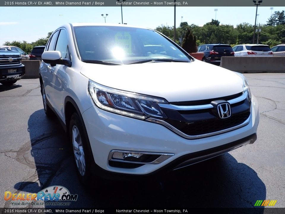 2016 Honda CR-V EX AWD White Diamond Pearl / Beige Photo #12