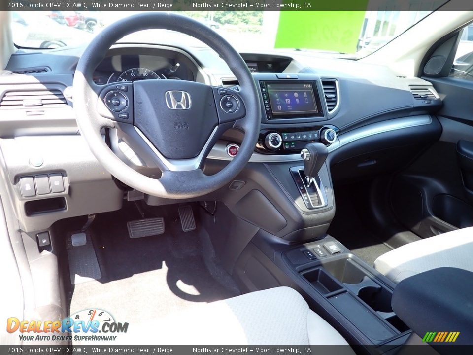 2016 Honda CR-V EX AWD White Diamond Pearl / Beige Photo #22