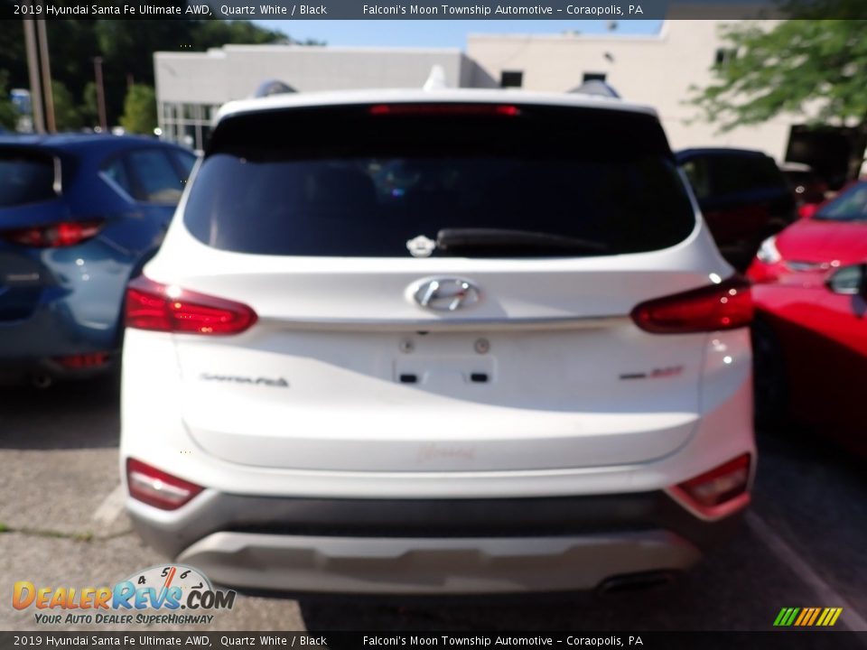 2019 Hyundai Santa Fe Ultimate AWD Quartz White / Black Photo #3