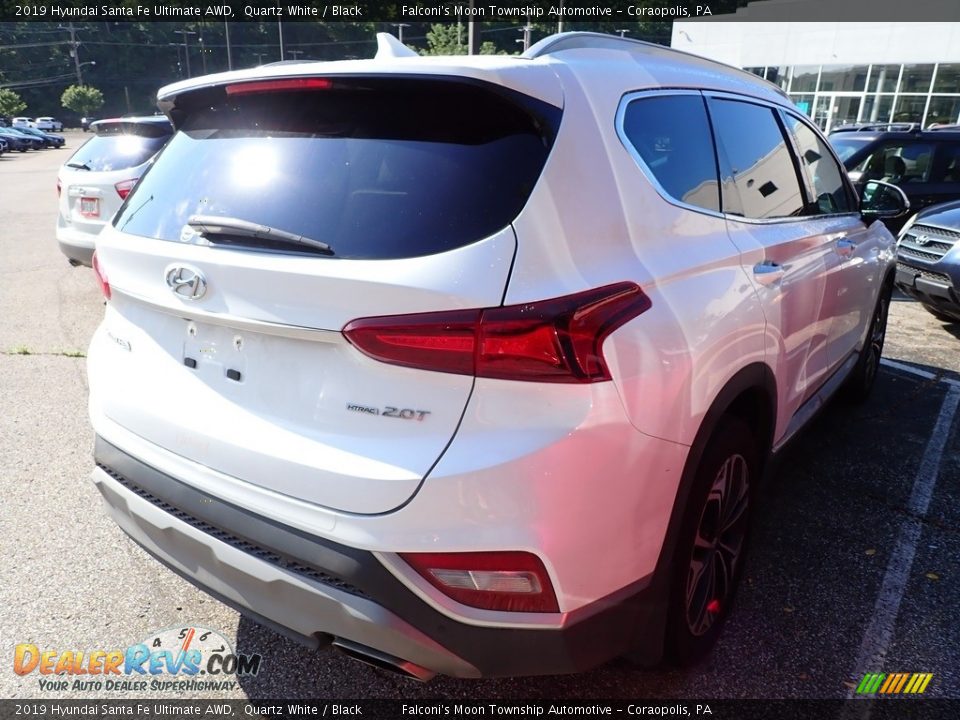 2019 Hyundai Santa Fe Ultimate AWD Quartz White / Black Photo #4