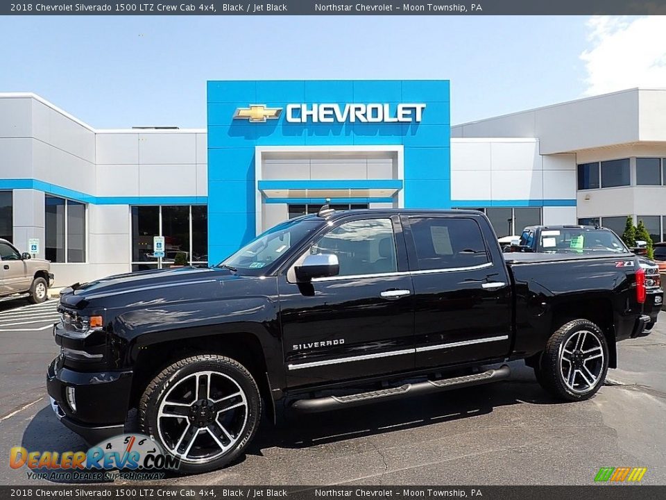 2018 Chevrolet Silverado 1500 LTZ Crew Cab 4x4 Black / Jet Black Photo #1