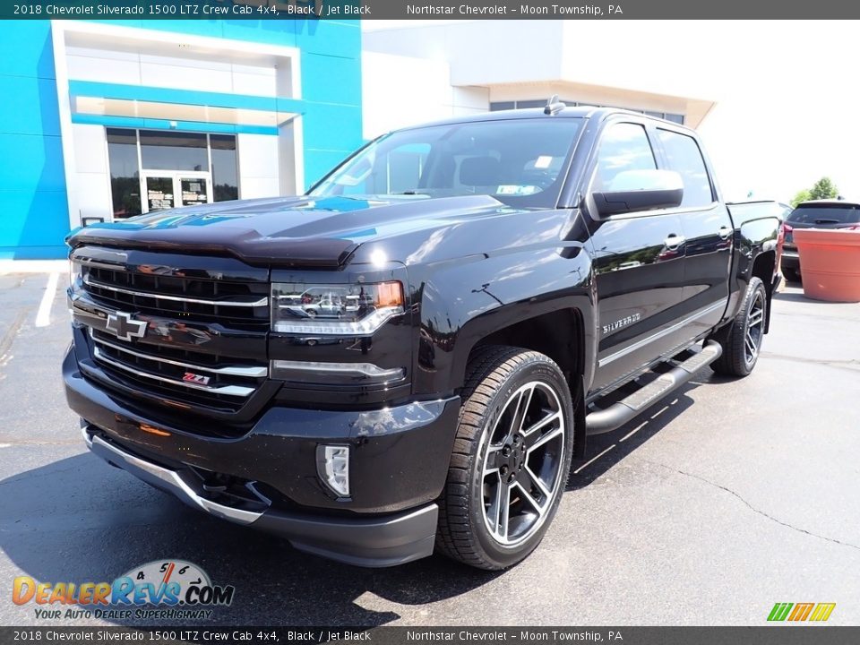 2018 Chevrolet Silverado 1500 LTZ Crew Cab 4x4 Black / Jet Black Photo #2