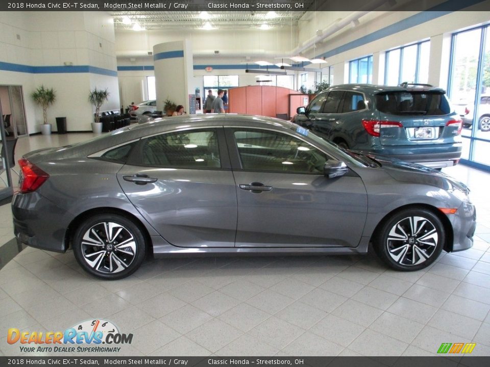 2018 Honda Civic EX-T Sedan Modern Steel Metallic / Gray Photo #4