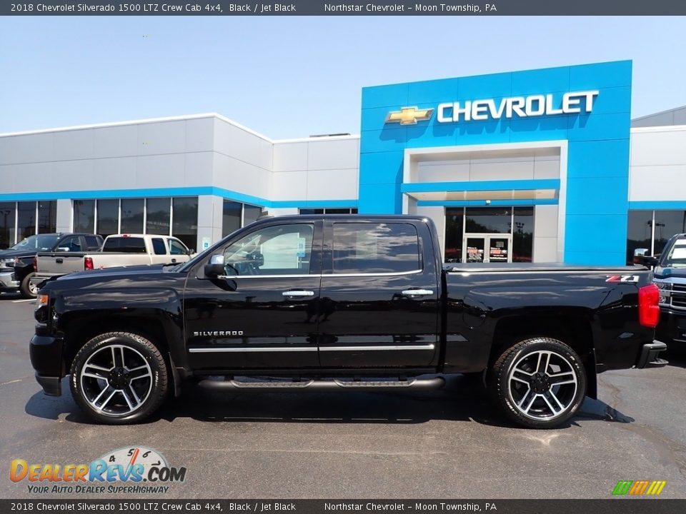 2018 Chevrolet Silverado 1500 LTZ Crew Cab 4x4 Black / Jet Black Photo #3