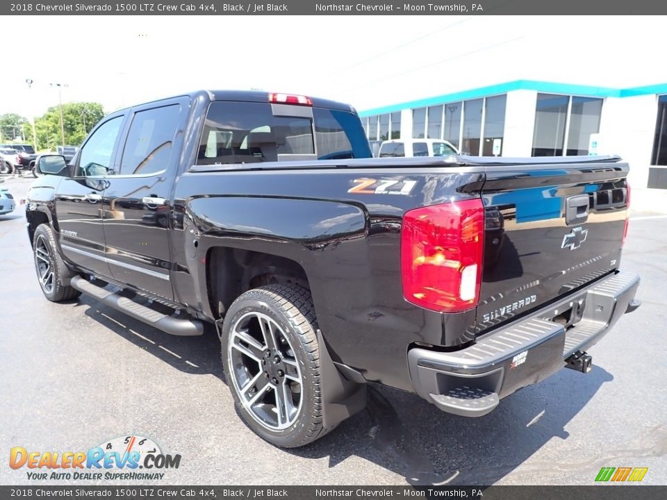 2018 Chevrolet Silverado 1500 LTZ Crew Cab 4x4 Black / Jet Black Photo #4