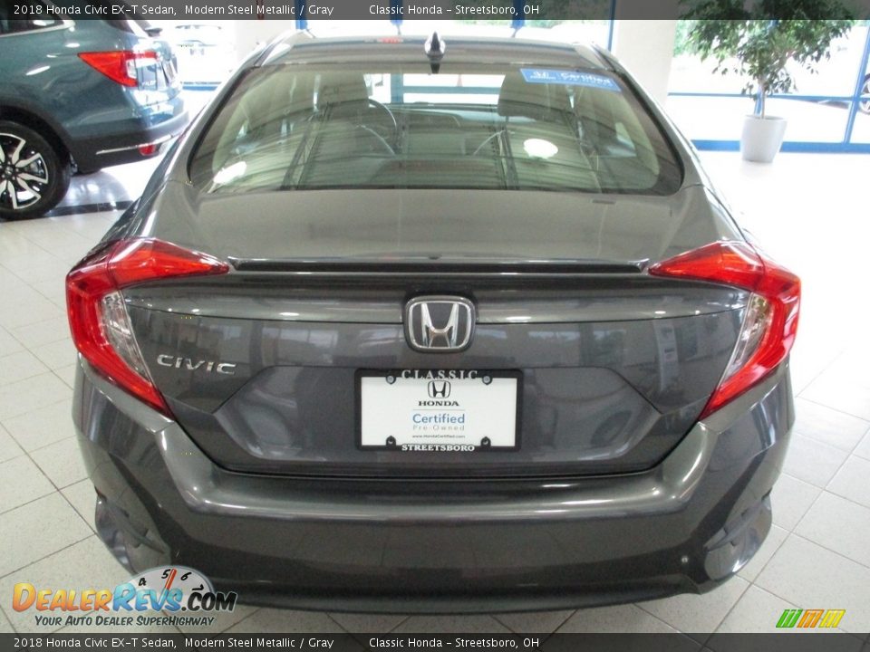 2018 Honda Civic EX-T Sedan Modern Steel Metallic / Gray Photo #7