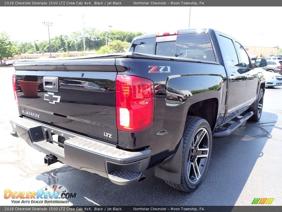 2018 Chevrolet Silverado 1500 LTZ Crew Cab 4x4 Black / Jet Black Photo #7