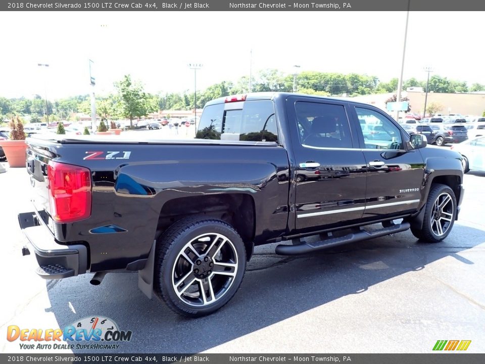 2018 Chevrolet Silverado 1500 LTZ Crew Cab 4x4 Black / Jet Black Photo #8