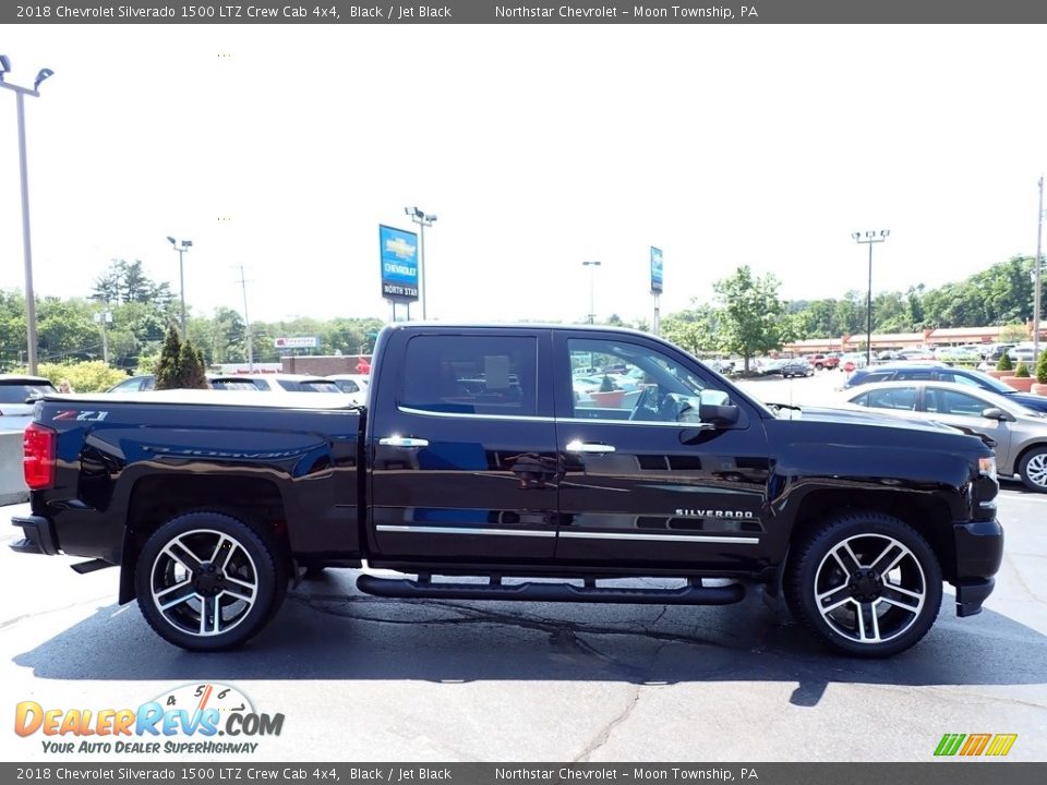 2018 Chevrolet Silverado 1500 LTZ Crew Cab 4x4 Black / Jet Black Photo #9