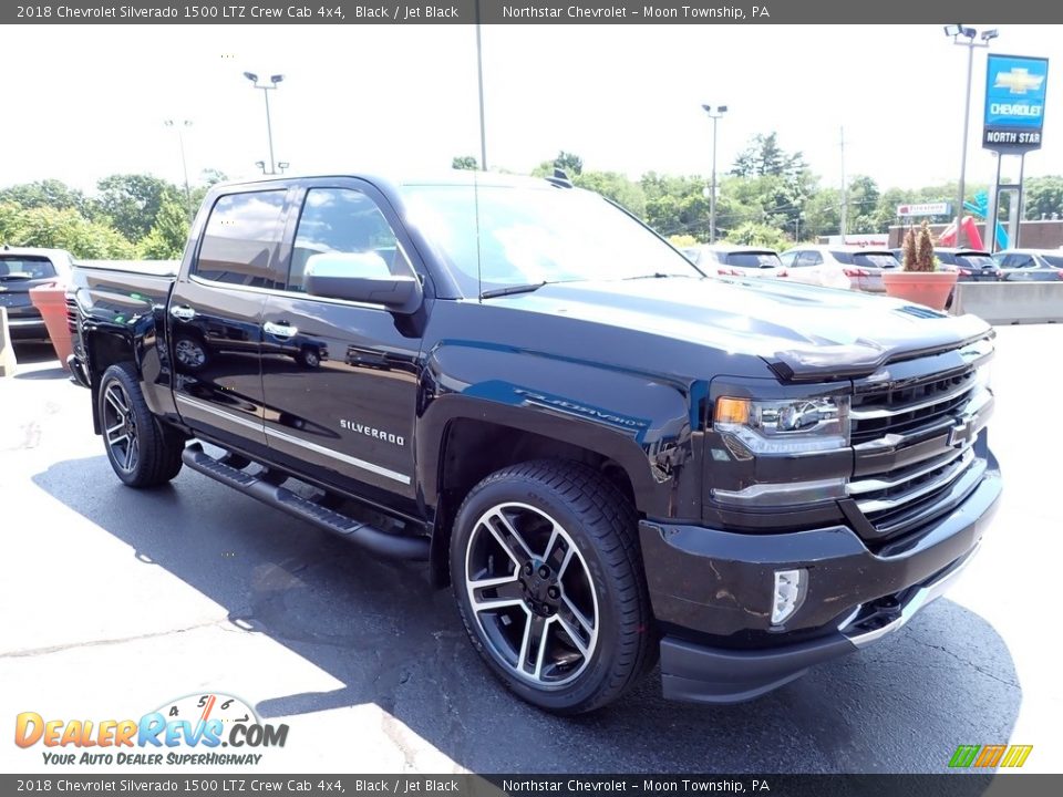 2018 Chevrolet Silverado 1500 LTZ Crew Cab 4x4 Black / Jet Black Photo #10