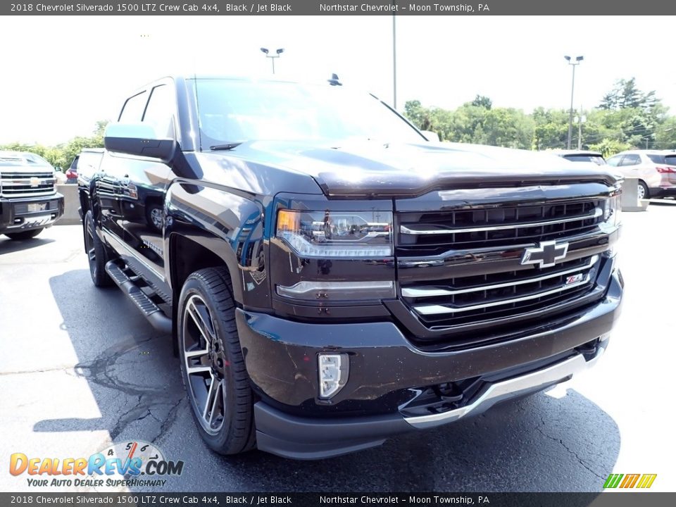 2018 Chevrolet Silverado 1500 LTZ Crew Cab 4x4 Black / Jet Black Photo #11