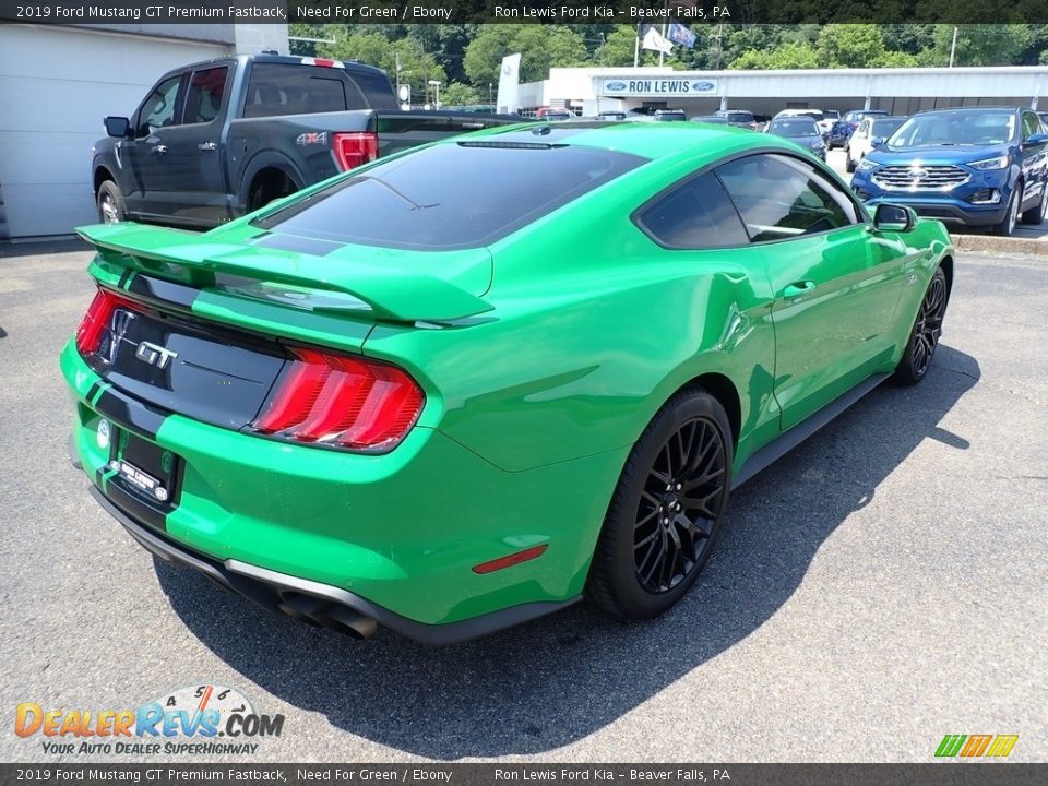 2019 Ford Mustang GT Premium Fastback Need For Green / Ebony Photo #2