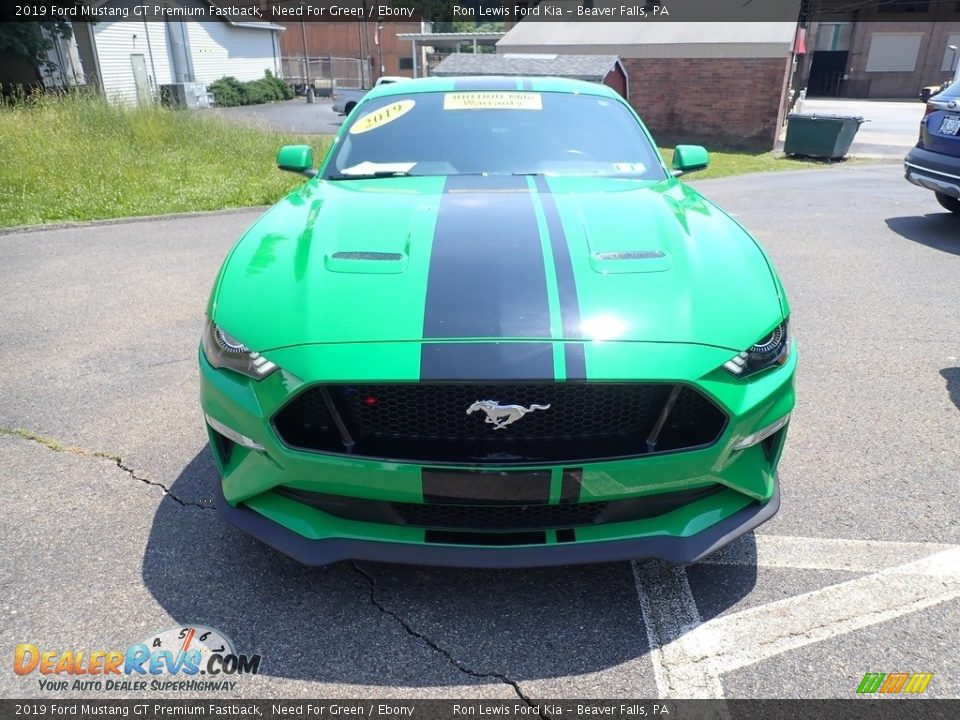 2019 Ford Mustang GT Premium Fastback Need For Green / Ebony Photo #4