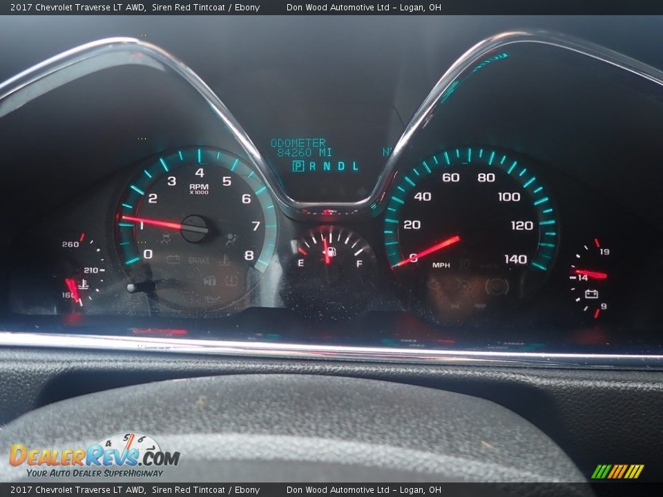 2017 Chevrolet Traverse LT AWD Siren Red Tintcoat / Ebony Photo #25