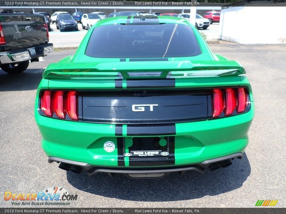 2019 Ford Mustang GT Premium Fastback Need For Green / Ebony Photo #7
