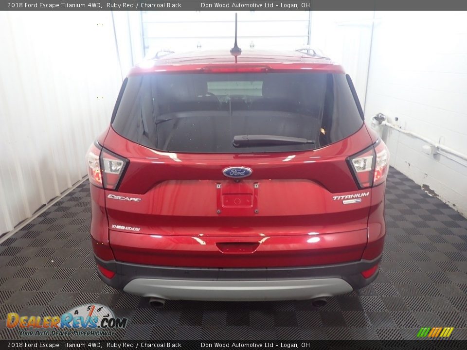 2018 Ford Escape Titanium 4WD Ruby Red / Charcoal Black Photo #12