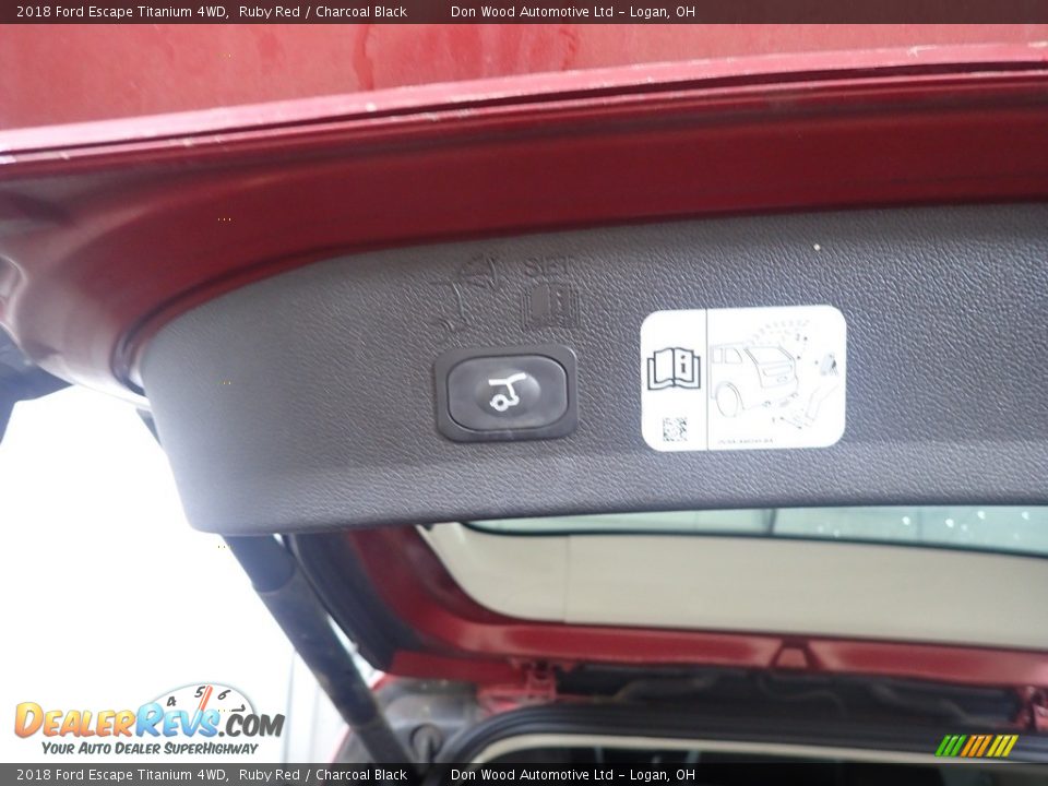 2018 Ford Escape Titanium 4WD Ruby Red / Charcoal Black Photo #14