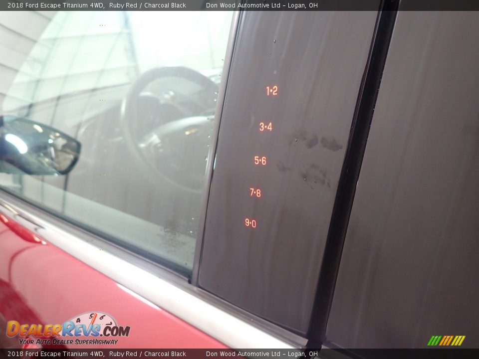 2018 Ford Escape Titanium 4WD Ruby Red / Charcoal Black Photo #19