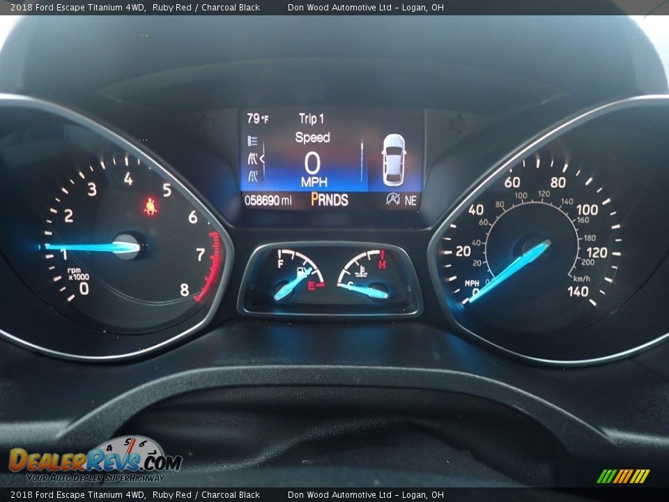 2018 Ford Escape Titanium 4WD Ruby Red / Charcoal Black Photo #28